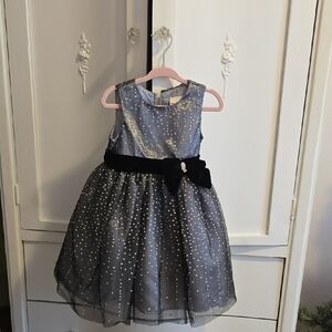 Nannette Kids Shimmering Gray Dress